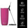 imageSwell Stainless Steel Tumbler with Straw and SlideOpen Lid 24oz Peacock Blue Triple Layered Vacuum Insulated Containers Keeps Drinks Cold for 18 Hours and Hot for 5 BPA FreeAzalea Pink