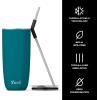 imageSwell Stainless Steel Tumbler with Straw and SlideOpen Lid 24oz Peacock Blue Triple Layered Vacuum Insulated Containers Keeps Drinks Cold for 18 Hours and Hot for 5 BPA FreePeacock Blue