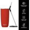 imageSwell Stainless Steel Tumbler with Straw and SlideOpen Lid 24oz Peacock Blue Triple Layered Vacuum Insulated Containers Keeps Drinks Cold for 18 Hours and Hot for 5 BPA FreePoppy Red
