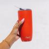 imageSwell Stainless Steel Tumbler with Straw and SlideOpen Lid 24oz Peacock Blue Triple Layered Vacuum Insulated Containers Keeps Drinks Cold for 18 Hours and Hot for 5 BPA FreePoppy Red