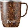 imageSwell Stainless Steel Mug with Handle 12oz Onyx Triple Layered Vacuum Insulated Containers Keeps Drinks Colder and Hotter for Longer BPA FreeTeakwood
