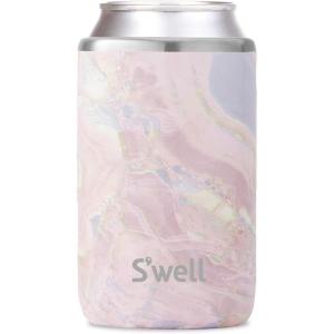 imageSwell Stainless Steel Chiller  Slim Azurite Marble  Fits 12oz Cans and Slim Bottles TripleLayered VacuumInsulated Keeps Drinks Cool for Up to 6 Hours  DishwasherSafe BPAFree for TravelGeode Rose