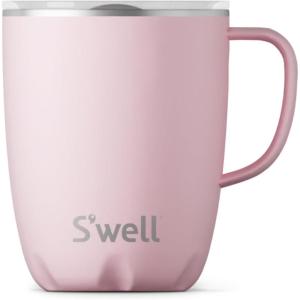 imageSwell Stainless Steel Mug with Handle 12oz Onyx Triple Layered Vacuum Insulated Containers Keeps Drinks Colder and Hotter for Longer BPA FreePink Topaz