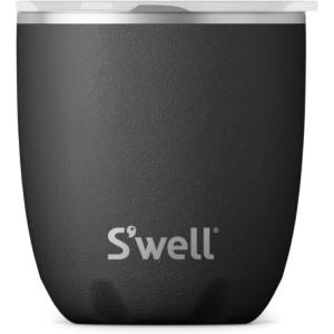 imageSwell Stainless Steel Tumbler with SlideOpen Lid 10oz Onyx Triple Layered Vacuum Insulated Containers Keeps Drinks Colder and Hotter for Longer BPA FreeOnyx