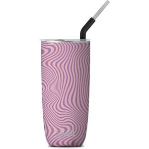 imageSwell Stainless Steel Tumbler with Straw and SlideOpen Lid 24oz Peacock Blue Triple Layered Vacuum Insulated Containers Keeps Drinks Cold for 18 Hours and Hot for 5 BPA FreeLavender Swirl