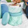 imageSnack by Swell Stainless Steel Food Container 24 Oz Azure Forest DoubleLayered Insulated Bowls BPAFreePeppermint Tree