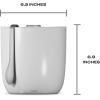 imageSwell 67oz Stainless Steel Ice Bucket with Tongs  TripleLayered VacuumInsulated BPAFree BarwareAngel Food