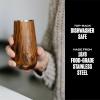 imageSwell Stainless Steel Champagne Flute 6oz Teakwood Triple Layered Vacuum Insulated Container Keeps Drinks Colder for Longer BPA Free BarwareTeakwood
