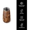 imageSwell Stainless Steel Champagne Flute 6oz Teakwood Triple Layered Vacuum Insulated Container Keeps Drinks Colder for Longer BPA Free BarwareTeakwood