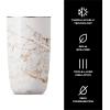 imageSwell Stainless Steel Wine Chiller Holds 750ml Bottle Calacatta Gold Triple Layered Vacuum Insulated Container Keeps Bottles Chilled for Longer BPA Free BarwareCalacatta Gold