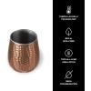 imageSwell Stainless Steel Wine Tumbler 9oz Teakwood Triple Layered Vacuum Insulated Container Keeps Drinks Colder for Longer BPA Free BarwareDipped Metallic