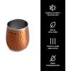 imageSwell Stainless Steel Wine Tumbler 9oz Teakwood Triple Layered Vacuum Insulated Container Keeps Drinks Colder for Longer BPA Free BarwareDipped Metallic