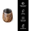 imageSwell Stainless Steel Wine Tumbler 9oz Teakwood Triple Layered Vacuum Insulated Container Keeps Drinks Colder for Longer BPA Free BarwareTeakwood