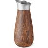 imageSwell Stainless Steel Carafe with Silicone Lid 15L Teakwood Triple Layered Vacuum Insulated Container Keeps Drinks Colder for Longer BPA Free BarwareTeakwood