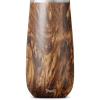 imageSwell Stainless Steel Champagne Flute 6oz Teakwood Triple Layered Vacuum Insulated Container Keeps Drinks Colder for Longer BPA Free BarwareTeakwood
