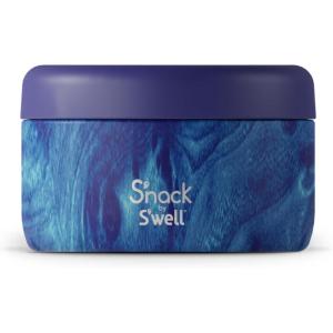 imageSnack by Swell Stainless Steel Food Container 24 Oz Azure Forest DoubleLayered Insulated Bowls BPAFreeAzure Forest