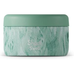 imageSnack by Swell Stainless Steel Food Container 24 Oz Azure Forest DoubleLayered Insulated Bowls BPAFreePeppermint Tree
