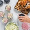 imageSwell 12oz Glass Prep Bowl Set of 4 For Easy Meal Prep Black Made From Durable Tempered Glass Nests Inside 215oz Swell EatsClear