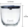 imageSwell 12oz Glass Prep Bowl Set of 4 For Easy Meal Prep Black Made From Durable Tempered Glass Nests Inside 215oz Swell EatsCoastal Blues