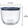 imageSwell 12oz Glass Prep Bowl Set of 4 For Easy Meal Prep Black Made From Durable Tempered Glass Nests Inside 215oz Swell EatsCoastal Blues