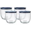 imageSwell 12oz Glass Prep Bowl Set of 4 For Easy Meal Prep Black Made From Durable Tempered Glass Nests Inside 215oz Swell EatsCoastal Blues