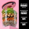 imageSwell 12oz Glass Prep Bowl Set of 4 For Easy Meal Prep Black Made From Durable Tempered Glass Nests Inside 215oz Swell EatsSwell Signatures