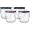 imageSwell 12oz Glass Prep Bowl Set of 4 For Easy Meal Prep Black Made From Durable Tempered Glass Nests Inside 215oz Swell EatsSwell Signatures