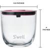 imageSwell 12oz Glass Prep Bowl Set of 4 For Easy Meal Prep Black Made From Durable Tempered Glass Nests Inside 215oz Swell EatsSwell Signatures