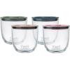 imageSwell 12oz Glass Prep Bowl Set of 4 For Easy Meal Prep Black Made From Durable Tempered Glass Nests Inside 215oz Swell EatsVintage Pastels