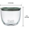 imageSwell 12oz Glass Prep Bowl Set of 4 For Easy Meal Prep Black Made From Durable Tempered Glass Nests Inside 215oz Swell EatsVintage Pastels