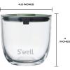 imageSwell 12oz Glass Prep Bowl Set of 4 For Easy Meal Prep Black Made From Durable Tempered Glass Nests Inside 215oz Swell EatsVintage Pastels