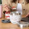 imageSwell Eats Stainless Steel Food Bowls 215oz Blue Granite TripleLayered VacuumInsulated Containers Keeps Food Cold for 11 Hours and Hot for 7 hours Condensation Free BPA FreeCalacatta Gold