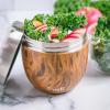 imageSwell Eats Stainless Steel Food Bowls 215oz Blue Granite TripleLayered VacuumInsulated Containers Keeps Food Cold for 11 Hours and Hot for 7 hours Condensation Free BPA FreeTeakwood