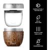 imageSwell Eats Stainless Steel Food Bowls 215oz Blue Granite TripleLayered VacuumInsulated Containers Keeps Food Cold for 11 Hours and Hot for 7 hours Condensation Free BPA FreeTeakwood