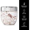 imageSwell Eats Stainless Steel Food Bowls 215oz Blue Granite TripleLayered VacuumInsulated Containers Keeps Food Cold for 11 Hours and Hot for 7 hours Condensation Free BPA FreeCalacatta Gold