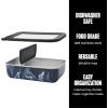 imageSwell Stainless Steel Bento Box Azurite Marble Fits One Large Entree Or Small Entree And Snack Includes Removable Divider Leakproof Easy to Clean Dishwasher SafeAzurite Marble