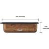 imageSwell Stainless Steel Bento Box Azurite Marble Fits One Large Entree Or Small Entree And Snack Includes Removable Divider Leakproof Easy to Clean Dishwasher SafeTeakwood