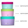imageSwell Stainless Steel Food Canister Set Of Three 10oz 16oz and 24oz Tropical Smoothie Single Walled Durable Construction BPA Free Dishwasher SafePastel Paradise