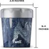 imageSwell Stainless Steel Ice Cream Chiller 16oz Rose Agate Triple Layered Vacuum Insulated Container Keeps Ice Cream Frozen For Up To Four Hours BPA FreeAzurite Marble