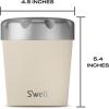 imageSwell Stainless Steel Ice Cream Chiller 16oz Rose Agate Triple Layered Vacuum Insulated Container Keeps Ice Cream Frozen For Up To Four Hours BPA FreeVanilla