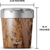 imageSwell Stainless Steel Ice Cream Chiller 16oz Rose Agate Triple Layered Vacuum Insulated Container Keeps Ice Cream Frozen For Up To Four Hours BPA FreeTeakwood