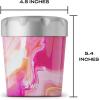imageSwell Stainless Steel Ice Cream Chiller 16oz Rose Agate Triple Layered Vacuum Insulated Container Keeps Ice Cream Frozen For Up To Four Hours BPA FreeRose Agate