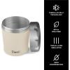 imageSwell Stainless Steel Ice Cream Chiller 16oz Rose Agate Triple Layered Vacuum Insulated Container Keeps Ice Cream Frozen For Up To Four Hours BPA FreeVanilla