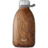 imageSwell Stainless Steel Roamer Bottle64 Fl OzTeakwood TripleLayered VacuumInsulated Containers Keeps Drinks Cold for 72 Hours and Hot for 24BPAFree Travel Water Bottle 64ozTeakwood