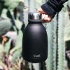 imageSwell Stainless Steel Roamer Bottle64 Fl OzTeakwood TripleLayered VacuumInsulated Containers Keeps Drinks Cold for 72 Hours and Hot for 24BPAFree Travel Water Bottle 64ozOnyx