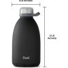 imageSwell Stainless Steel Roamer Bottle64 Fl OzTeakwood TripleLayered VacuumInsulated Containers Keeps Drinks Cold for 72 Hours and Hot for 24BPAFree Travel Water Bottle 64ozOnyx