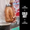 imageSwell Stainless Steel Roamer Bottle64 Fl OzTeakwood TripleLayered VacuumInsulated Containers Keeps Drinks Cold for 72 Hours and Hot for 24BPAFree Travel Water Bottle 64ozTeakwood