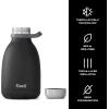 imageSwell Stainless Steel Roamer Bottle64 Fl OzTeakwood TripleLayered VacuumInsulated Containers Keeps Drinks Cold for 72 Hours and Hot for 24BPAFree Travel Water Bottle 64ozOnyx