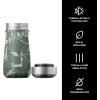 imageSwell Stainless Steel Traveler 12oz Green Foliage Triple Layered Vacuum Insulated Containers Keeps Drinks Cold for 20 Hours and Hot for 9 BPA Free Easy Carrying On the Go