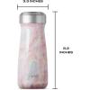 imageSwell Stainless Steel Traveler 16oz Teakwood Triple Layered Vacuum Insulated Containers Keeps Drinks Cold for 24 Hours and Hot for 12 BPA Free Easy Carrying On the GoGeode Rose